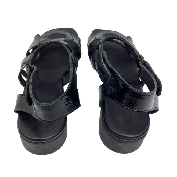 Arche Milyki Patent Leather Womens 41 Slingback Open Toe Sandals Black - Picture 6 of 11